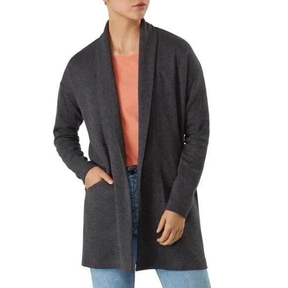 Arcteryx Laina Straight Cardigan Open Front Charcoal Gray Pockets Size Small - Picture 1 of 8